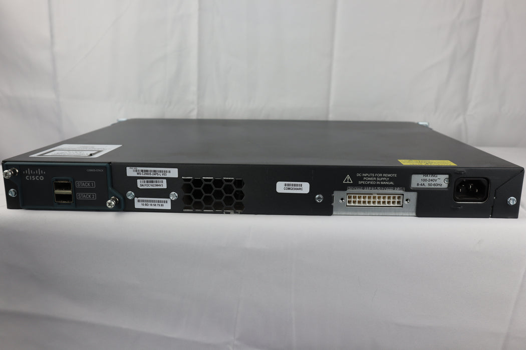 Cisco WS-C2960S-24PS-L 24 Gigabit + 4 SFP PoE+ Switch
