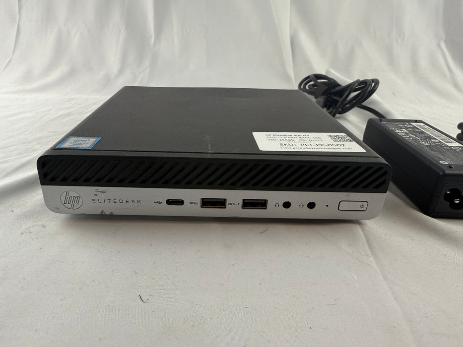 HP Elitedesk 800 G5 Desktop Mini PC w/ Intel i7-9700T CPU