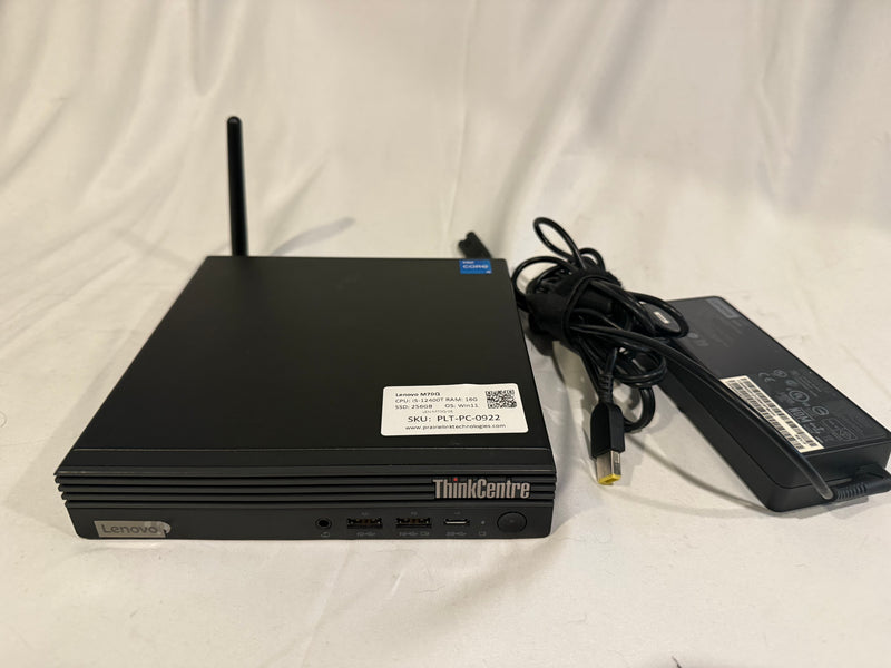 Lenovo Thinkcentre M70Q Gen 3 Micro PC w/ Intel i5 12th Gen (12400T)