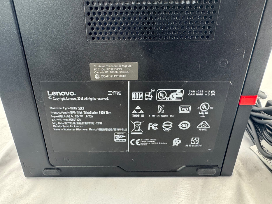 Lenovo ThinkStation P330 Tiny Desktop i7-8700T 16GB 256GB SSD Quadro P620