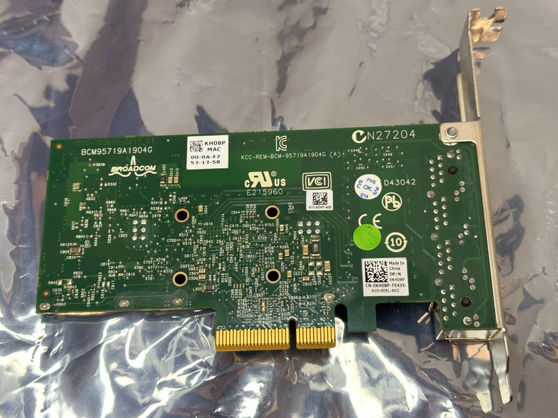 Dell Broadcom Quad Port 1Gb Ethernet Gigabit PCIe NIC Network Card KH08P